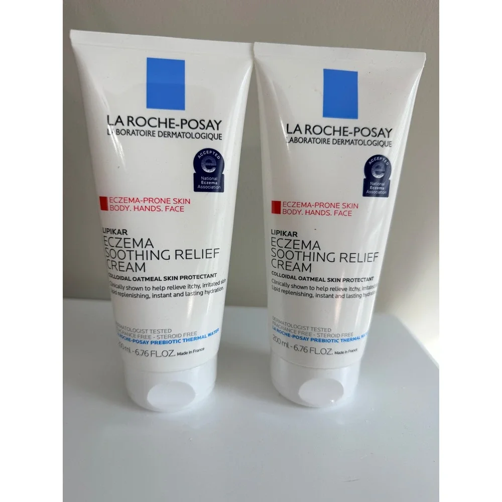 La Roche-Posay Lipikar Eczema Relief Cream 6.76oz 2Pk Colloidal Oatmeal NEW